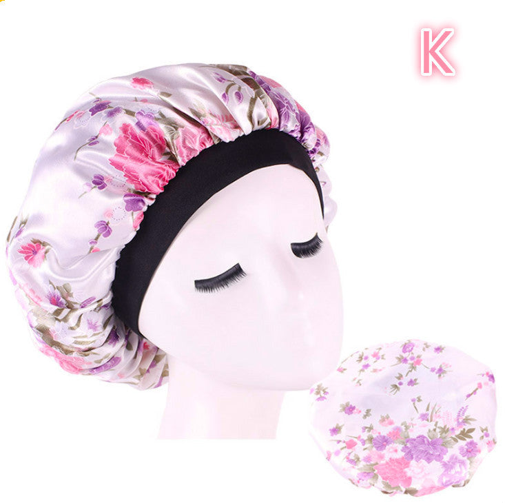 Beauty print Satin silk Bonnet sleep night cap Beauty print Satin silk Bonnet sleep night cap